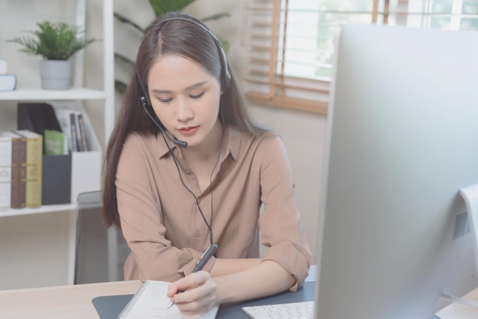 Financial analyst working on complex models